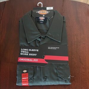 Dickies Men's Charcoal Long Sleeve Work Shirt